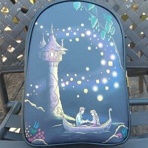 Elegant Black Backpack with Gold Accents